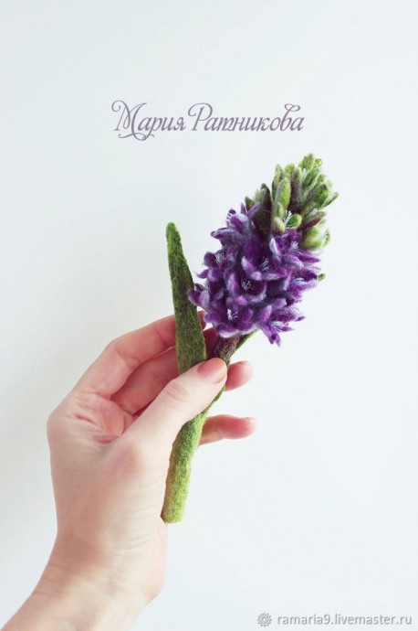 Нежные гиацинты из шерсти: весенняя красота ручной работы