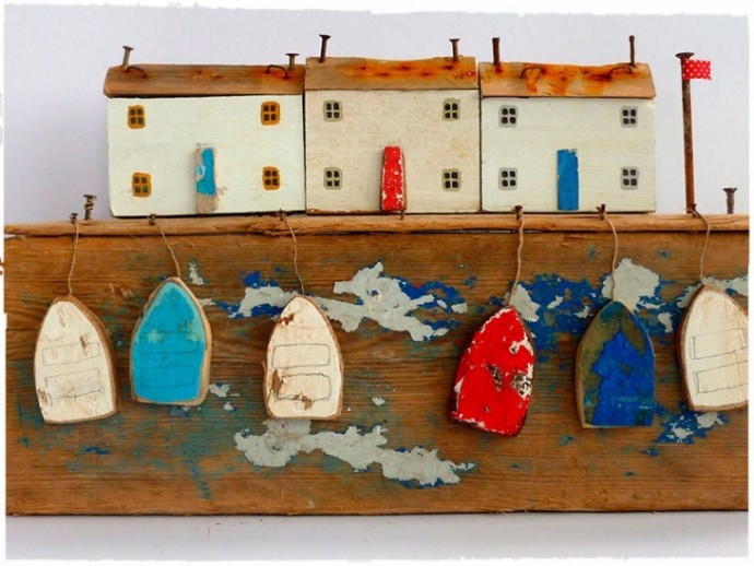 Деревянные домики и пейзажи