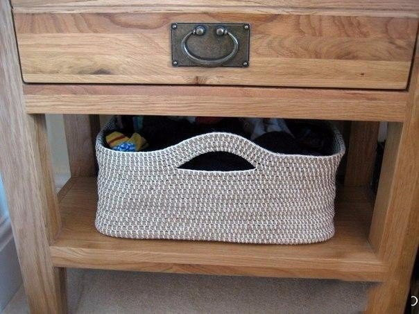 ​Веревочная корзинка-органайзер