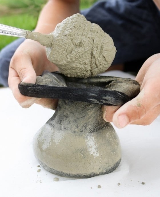 Кашпо для суккулентов из цемента