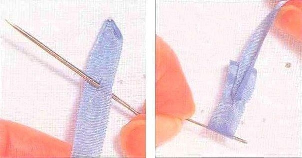 Вышивка лентами: колокольчик