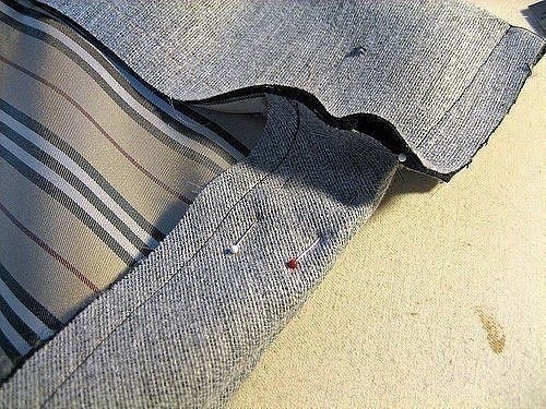 Соединение угла подборта жакета с подкладкой: мастер-класс