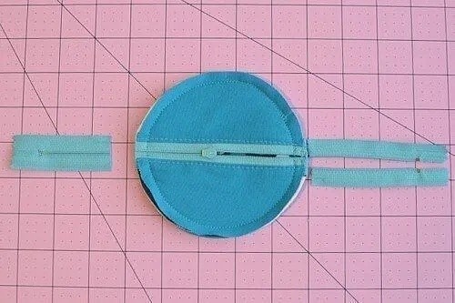 Круглый кошелечек для мелочи или футляр для наушников: мастер-класс