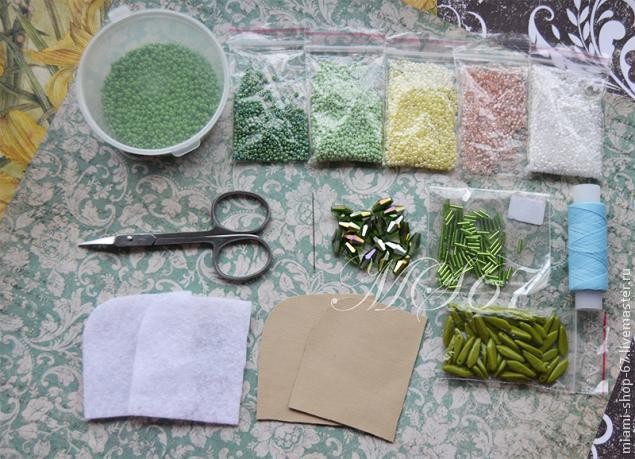 Красивая вышивка бисером края изделия