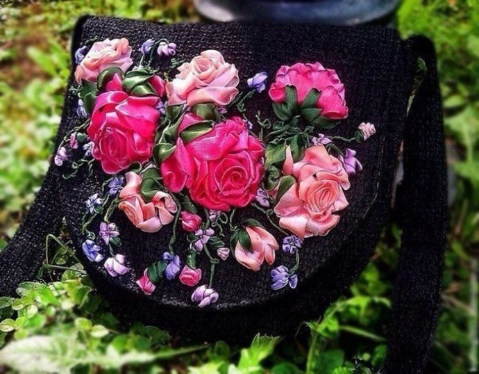 Вышивка лентами