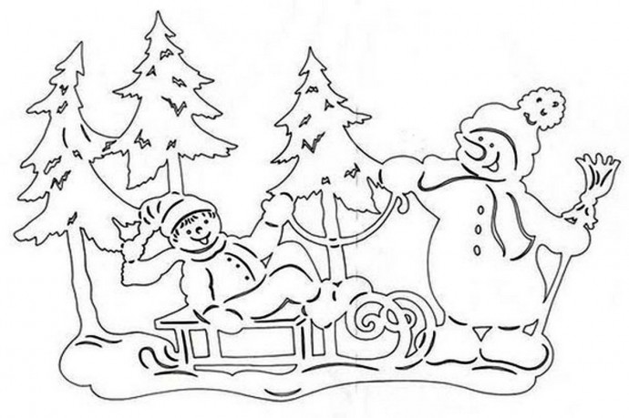 Огромное количество чудесных новогодних трафаретов