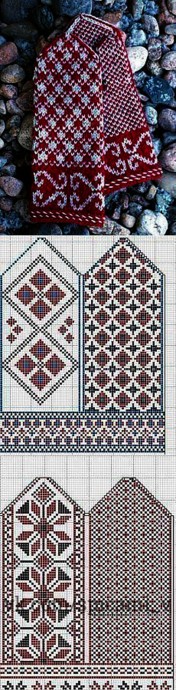 Схемы для восхитительных варежек