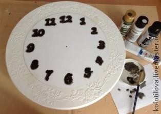 Часы под старину с розами