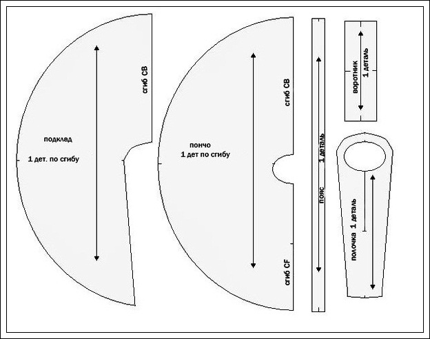 Шьём двухстороннее пончо своими руками