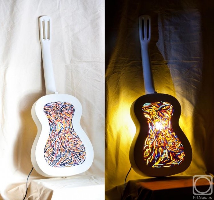 Светильник из старой гитары: оригинальные идеи