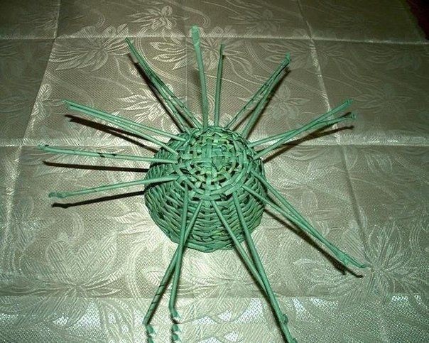 Декоративные чашки из газетных трубочек