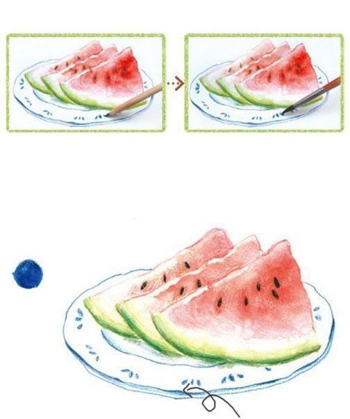 ​Рисуем арбуз