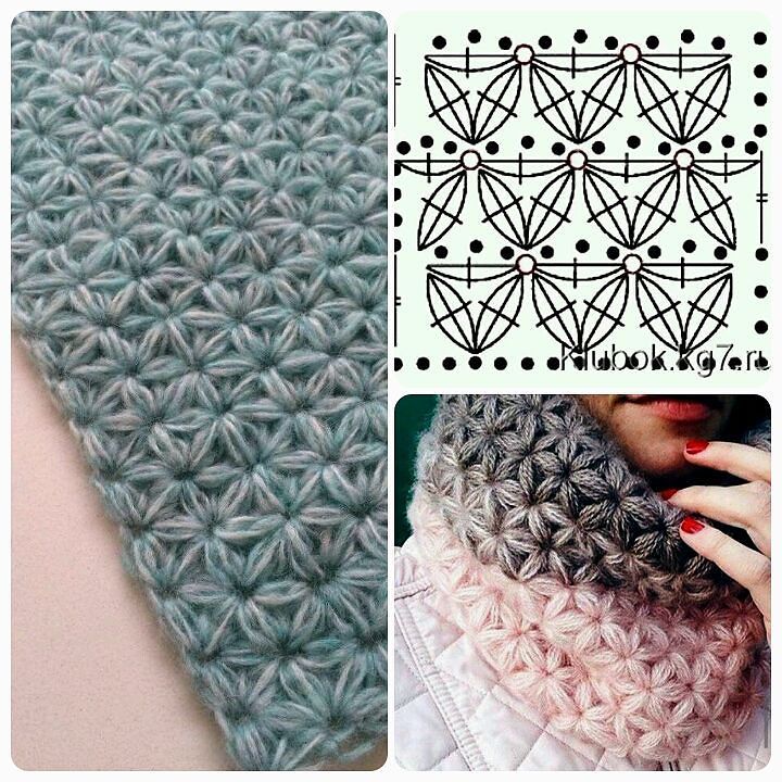 Очень красивые узоры крючком