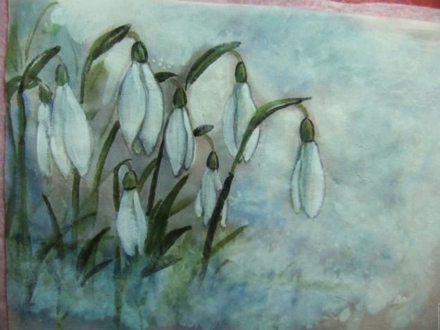 Рисуем подснежники