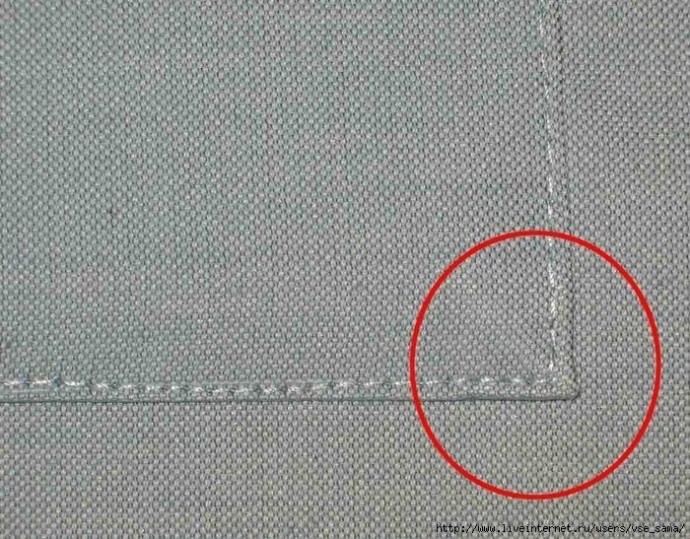 Как сделать красиво уголки на накладных карманах