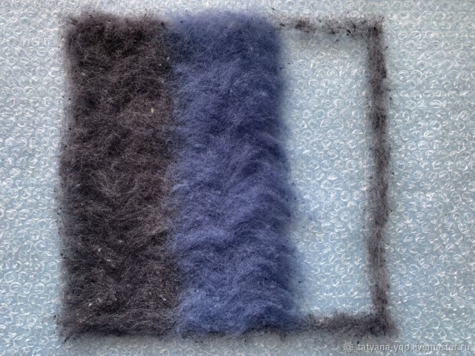 Валяем образец с флисом Шетланда