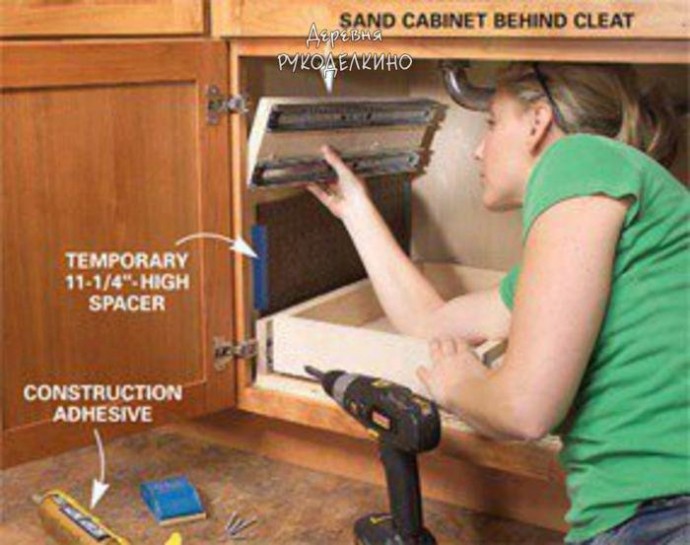 Удобные полки под мойку