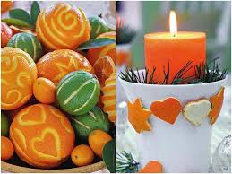 Ароматный новогодний декор апельсинами и мандаринами