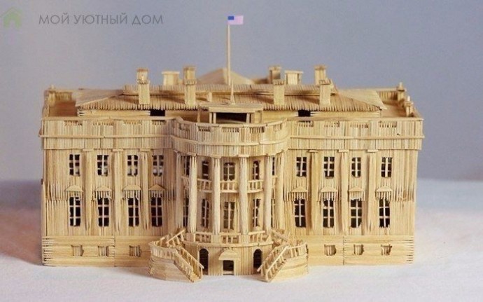 Невероятные скульптуры из зубочисток