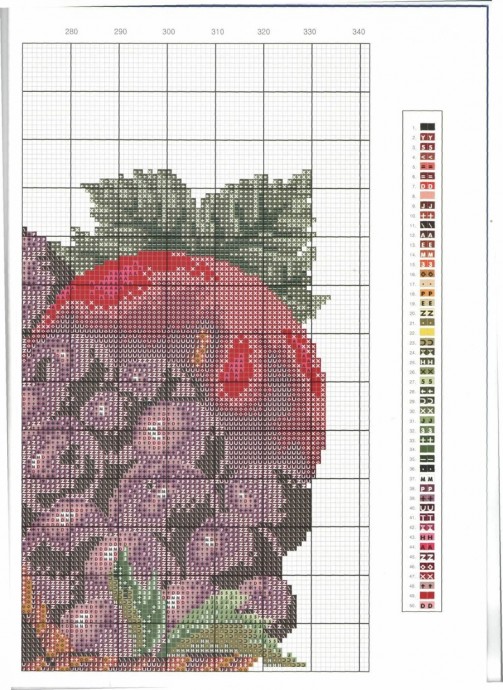 Персики и виноград