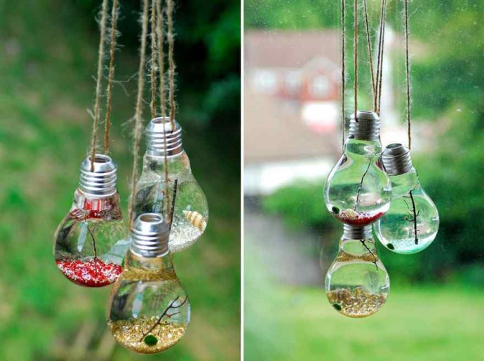 Поделки из ламп накаливания: очаровательные идеи