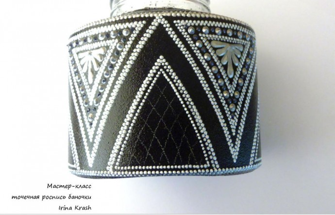 Точечная роспись баночки Точечная роспись баночки