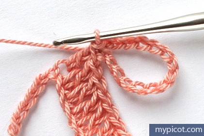 Узор с плетеной косичкой крючком
