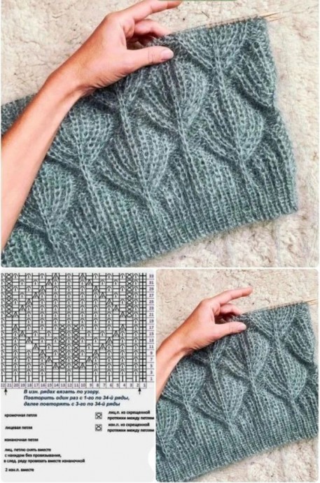 Красивые переплетения узоров для вязания на спицах Красивые переплетения узоров для вязания на спицах