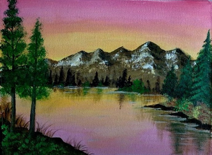 Рисуем пейзаж с горами