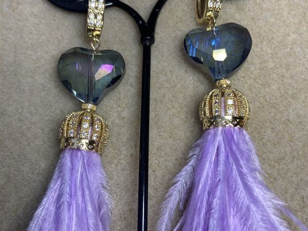 Серьги-перышки