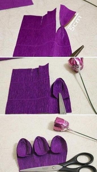 Цветы из гофрированной бумаги