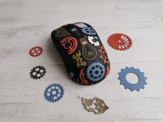 Компьютерная мышка в стиле стимпанк