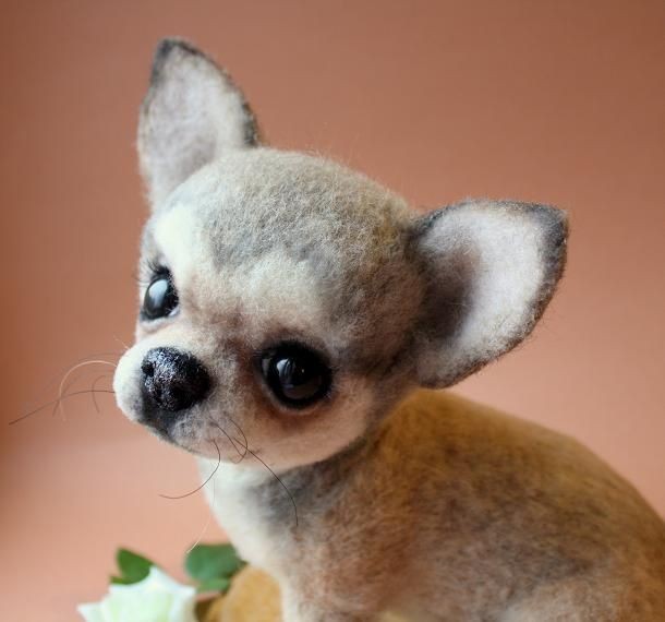 Собачки в технике сухого валяния