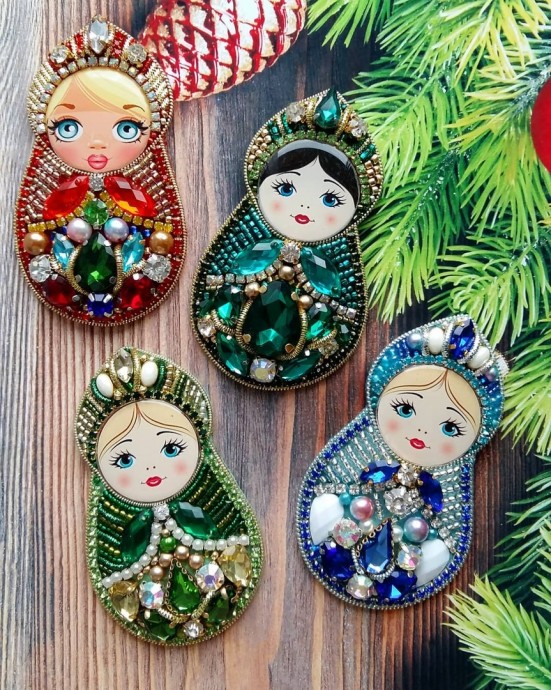 Броши ручной работы: идеи