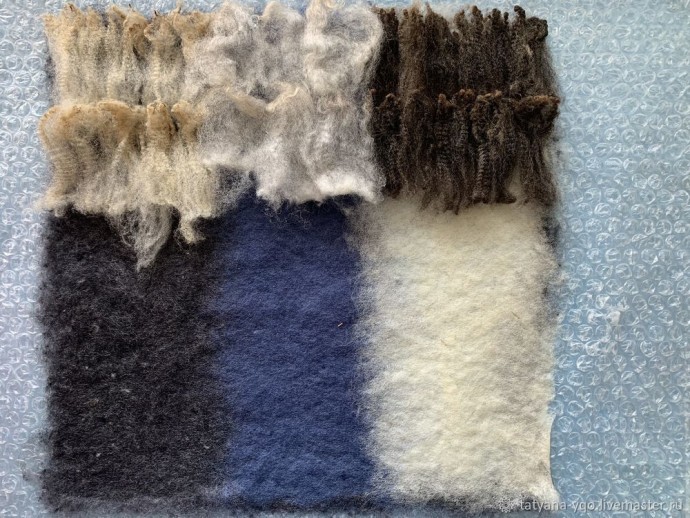 Валяем образец с флисом Шетланда
