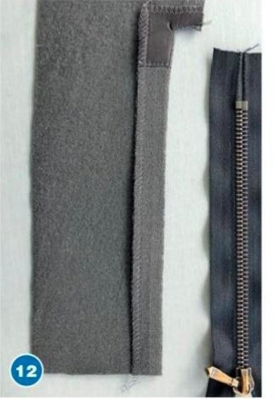 Обработка застежки-молнии по низу рукава