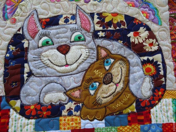 Картины в технике пэчворк: животный мир
