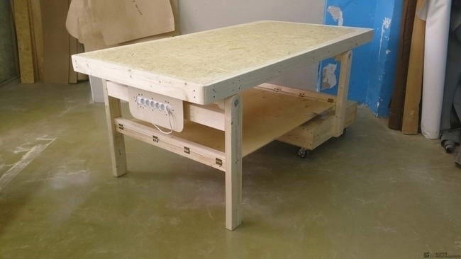 Складной мобильный стол-верстак для мастерской своими руками