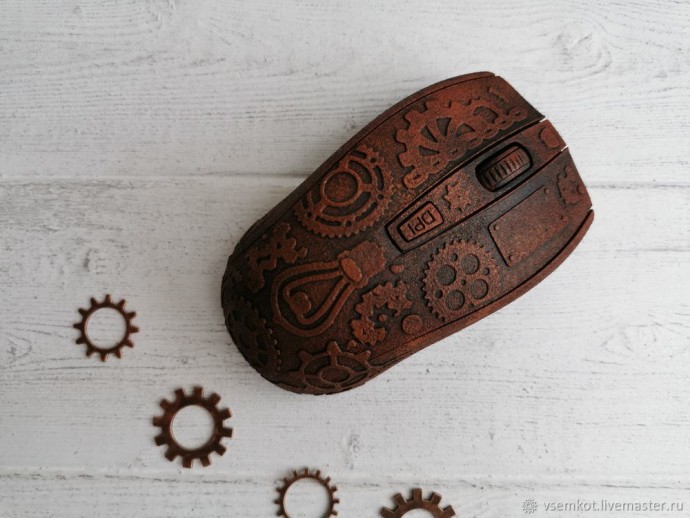 Компьютерная мышка в стиле стимпанк