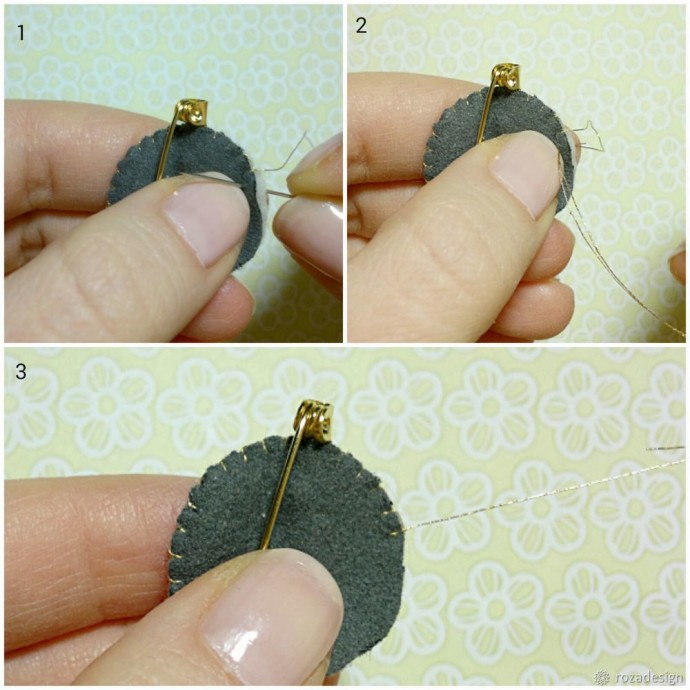 Брошь-цветок канзаши