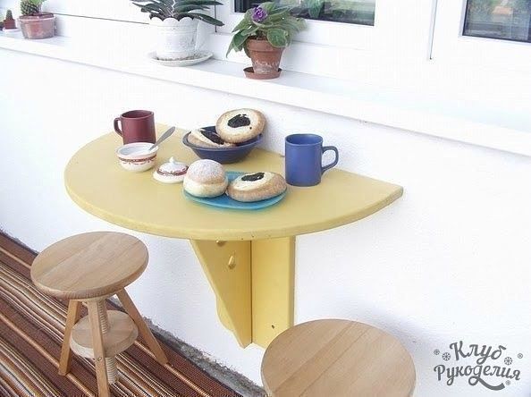 Складной столик на балкон своими руками