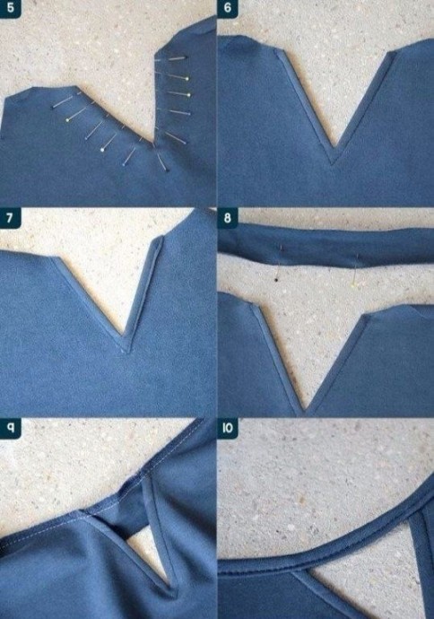 Как сделать вырез треугольником на топе или свитшоте