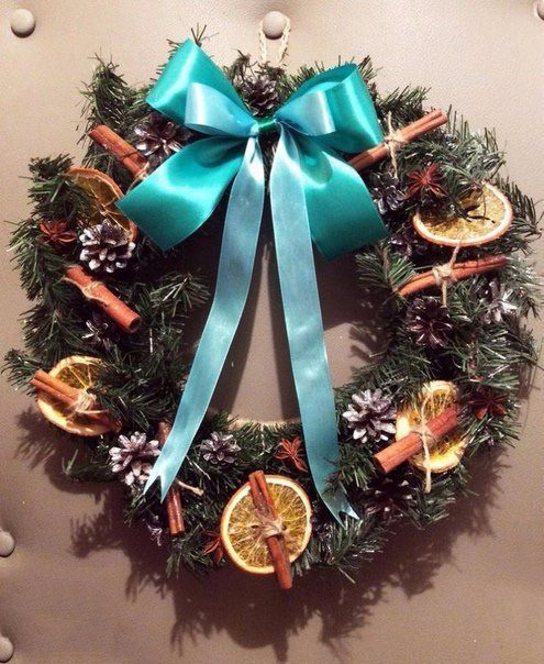 Новогодний веночек своими руками