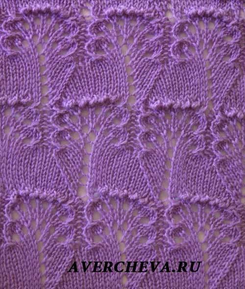 Изумительный ажурный узор спицами