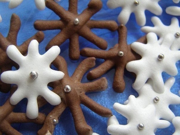 Снежинки к кофе
