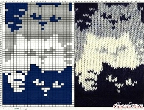 Семейка котиков для варежек