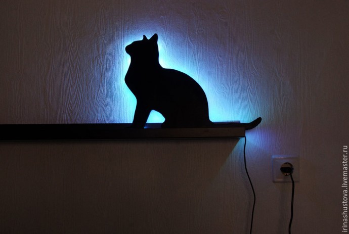 Необычные светильники в виде кошек для спальни