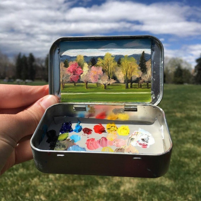 Рисунки на жестяных коробочках-шкатулках: идеи