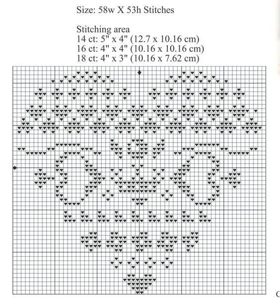 ​Вышиваем сердечки с красивыми орнаментами
