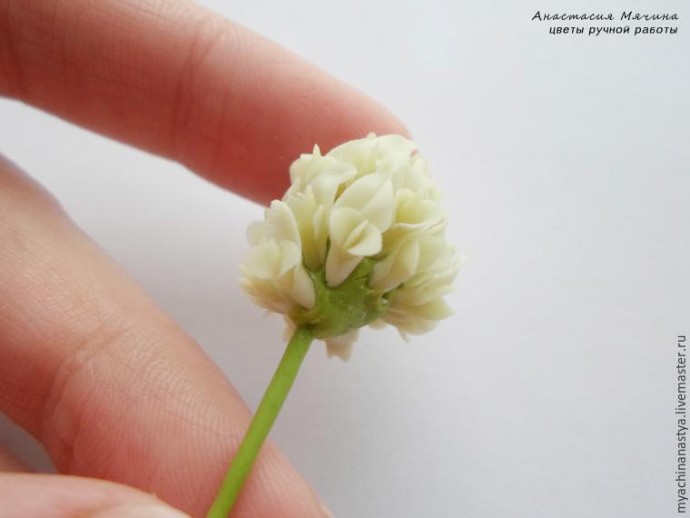 Лепка клевера из полимерной глины